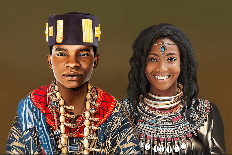 African couple - Personlig Tavla - Royalistikprint