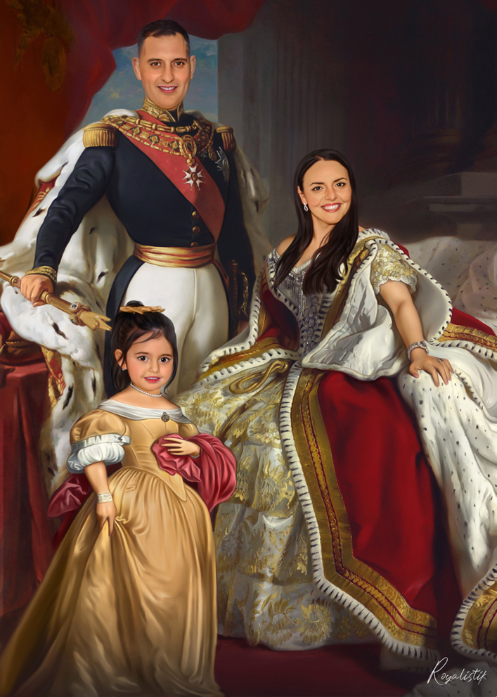 Royal Family + Daughter - Personlig Tavla