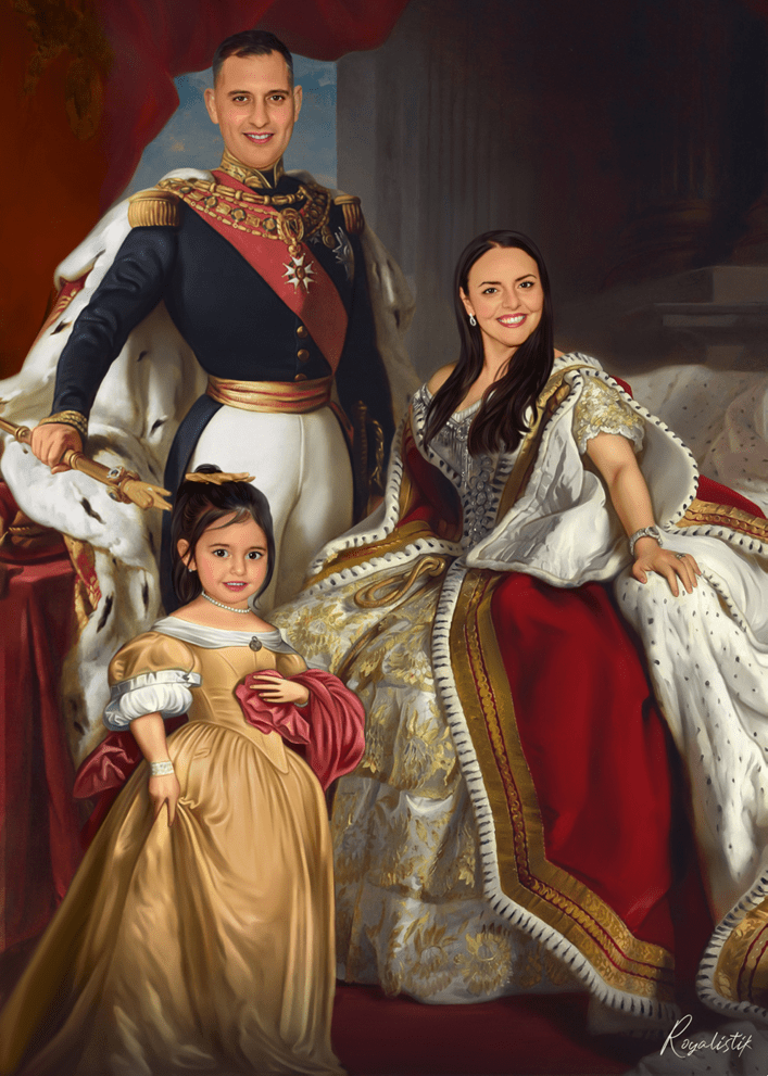 Royal Family + Daughter - Personlig Tavla - Royalistikprint