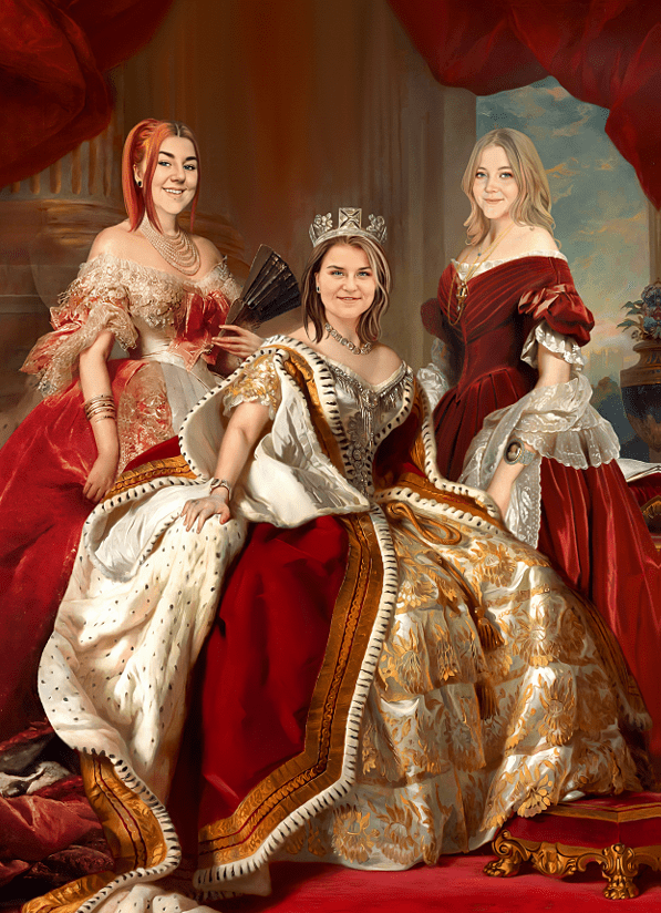 Three Queens - Personlig Tavla - Royalistikprint