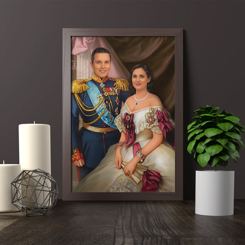 General and Lady Couple - Personlig Tavla - Royalistikprint