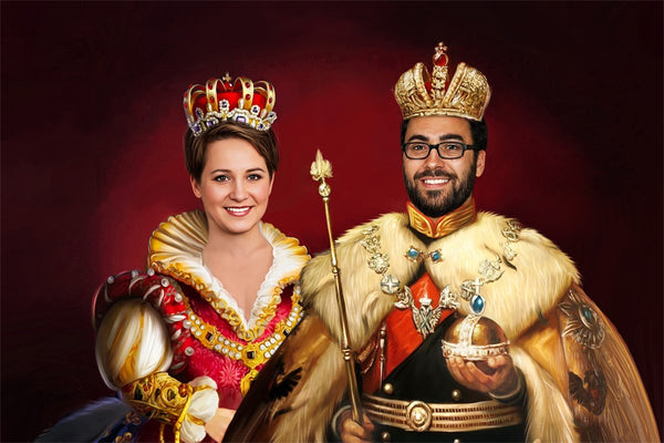 King & Queen - Canvas Tavla - Royalistikprint