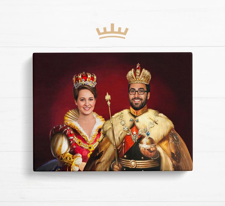 King & Queen - Canvas Tavla - Royalistikprint