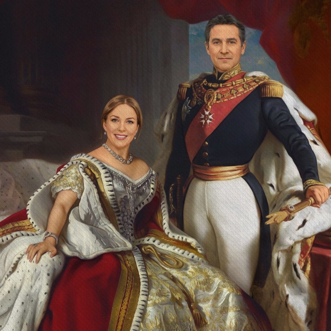 Royal Couple - Canvas Tavla - Royalistikprint