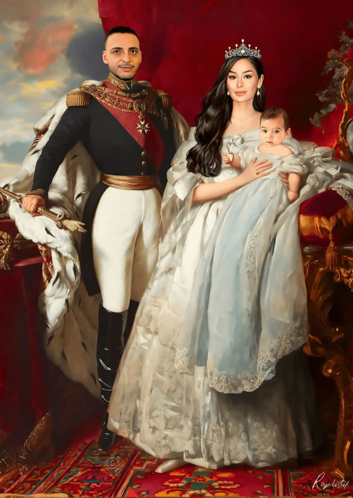 Royal Family + Baby - Personlig Tavla - Royalistikprint